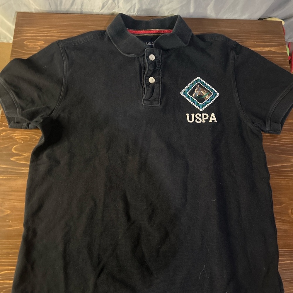 Black Polo Shirt for Men Size M
